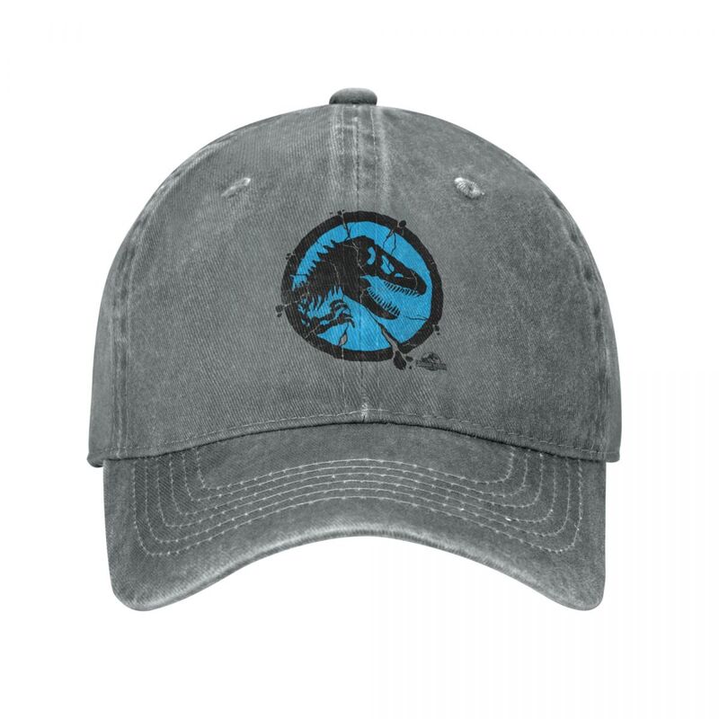 Jurassic Park Shattered Baseball Caps Vintage Distressed Washed Headwear Men Women Outdoor Activities Adjustable Fit Caps Hat