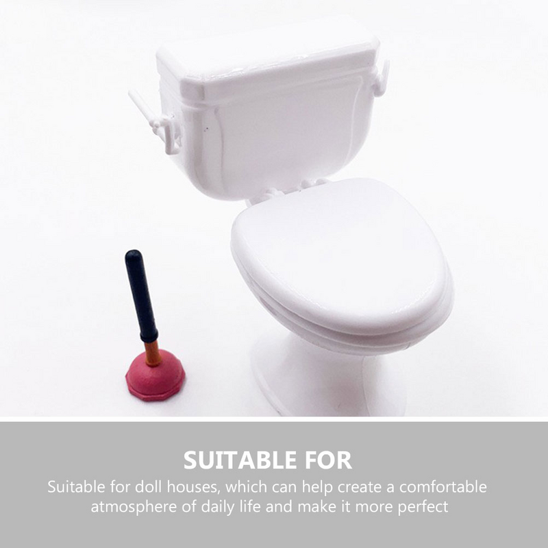 Mini toaleta siedzisko zabawka lalka meble domowe miniaturowe toaleta wc zabawki małe ozdoba na wierzch tortu meble łazienkowe domek dla lalek