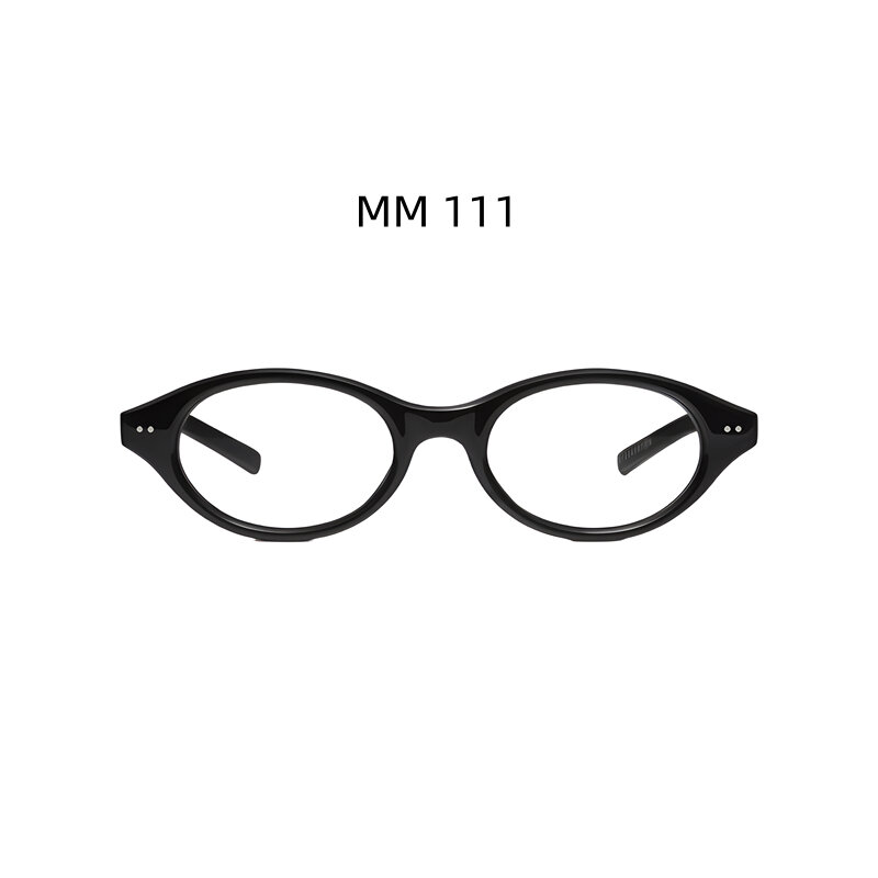 Mm111 Brilmontuur Vintage Elliptische Acetaat Brilbrillen Blauw Licht Leesbrillen Voor Heren En Dames Mode Optische Glasse