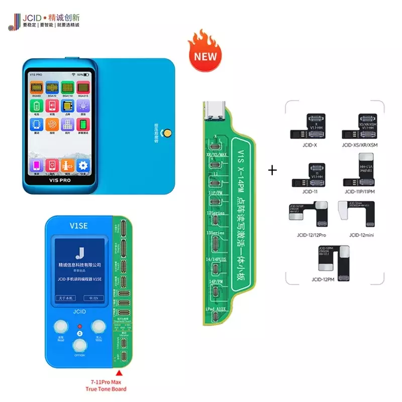 JCID JC Tag Face ID Cabo Flex para iPhone, Mini Bateria, Matriz de ponto, Ler e gravar dados, iPhone X, XR, XS MAX, 1112, 13, 14, PRO MAX, Novo