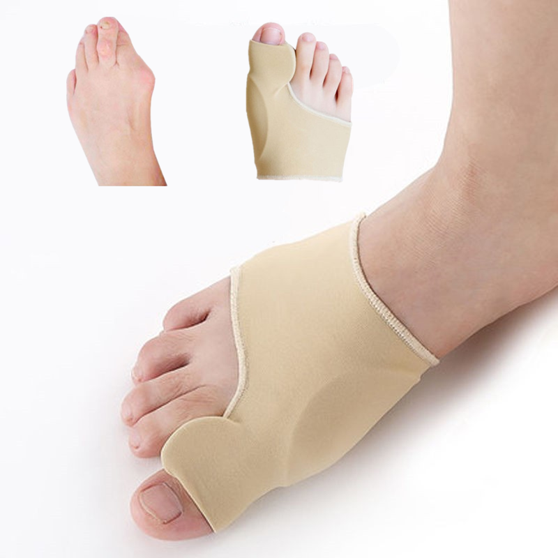 Ajustador do dedo do pé corrector straightener macio silicone pedicure meias joio toe separador orthotics hallux valgus bunion corrector