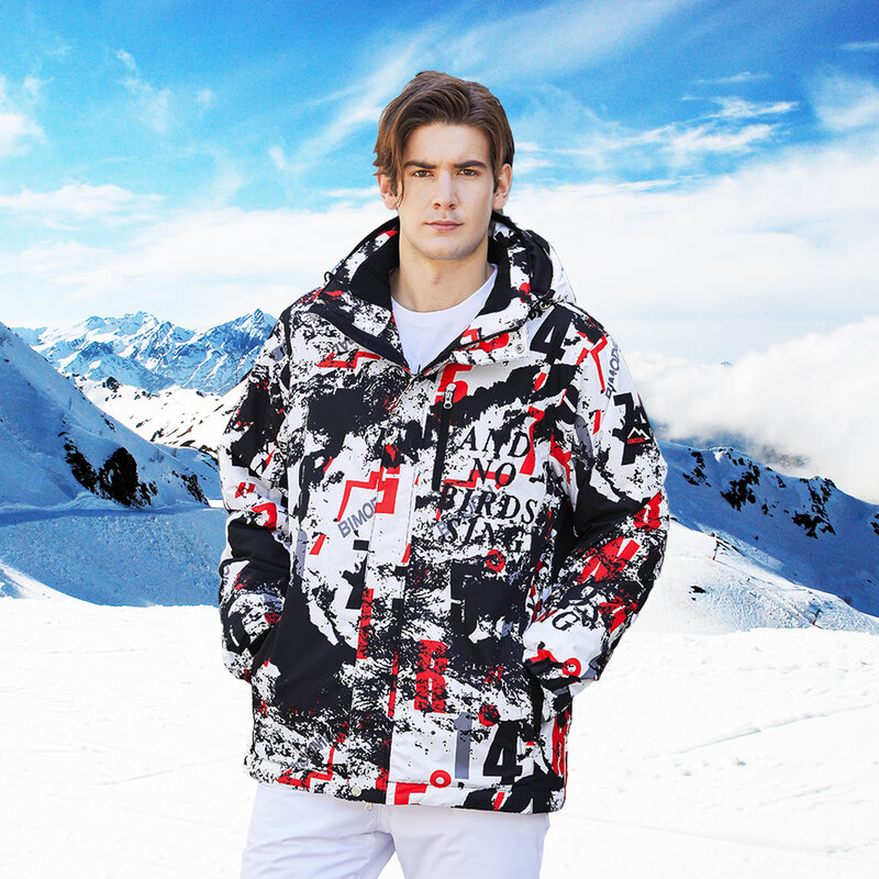 ใหม่ชุดสกีผู้ชายฤดูหนาวกันน้ำ Windproof เสื้อแจ็คเก็ตหิมะและกางเกงสโนว์บอร์ดกลางแจ้งชุด Overalls สำหรับสามี