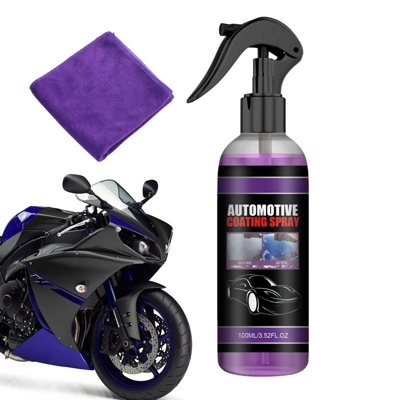 Spray de agente de revestimento cerâmico para carro, 3 em 1, revestimento rápido, proteção, lavagem sem água, polonês hidrofóbico, 100ml