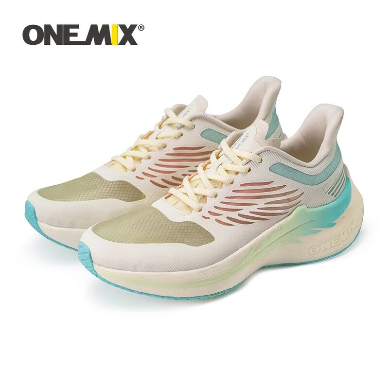 ONEMIX 2023 nowa platforma sportowa unisex poduszka do biegania buty z lekką oddychającą siateczką tenisówki typu uniseks Fitness buty treningowe