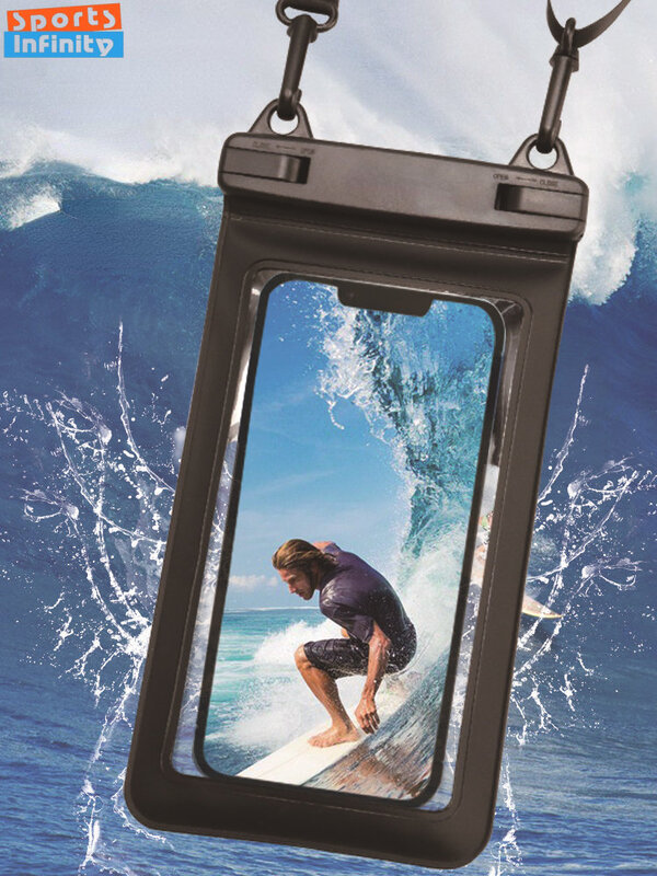 Sarung ponsel Universal, tahan air untuk menyelam berselancar PVC tas penyimpanan penutup kantung ponsel berenang di bawah air tas selempang kering