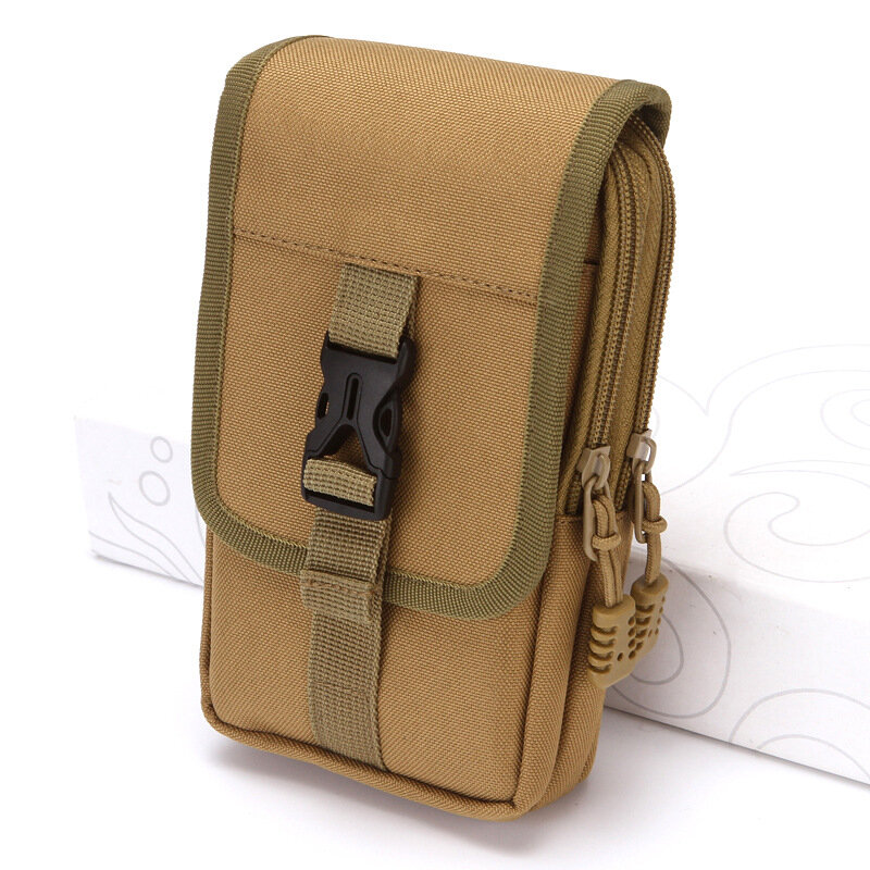 Повседневная сумка-кошелек с системой «Молле», двухслойная уличная Водонепроницаемая поясная военная сумка для мужчин, чехол для телефона,...