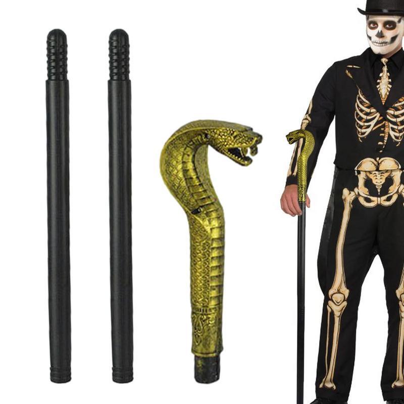 Disfraz de bastón para caminar, Varita de Halloween, accesorios de Cosplay de rey, temática de fiesta de Halloween