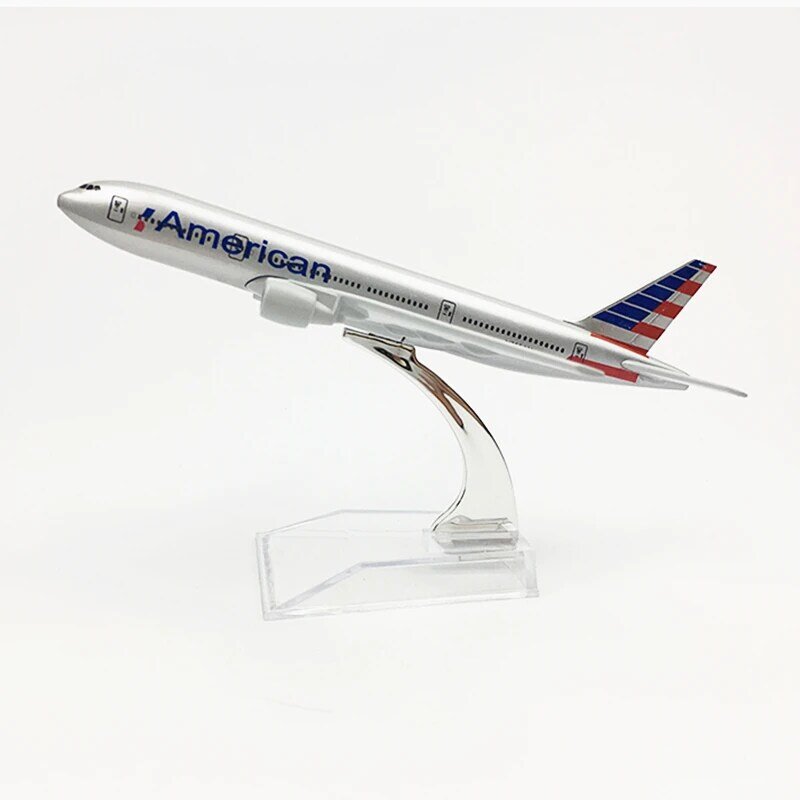 Modelo de avión de 16CM de American Airlines B777 Boeing, Avión de Metal fundido a presión, modelo de avión de juguete coleccionable