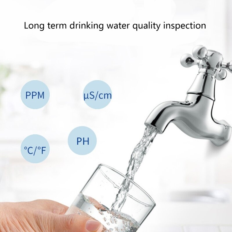 E5BE 4-in-1 pH Meter for Water Water Quality Digital pH Tester for Drinking Water