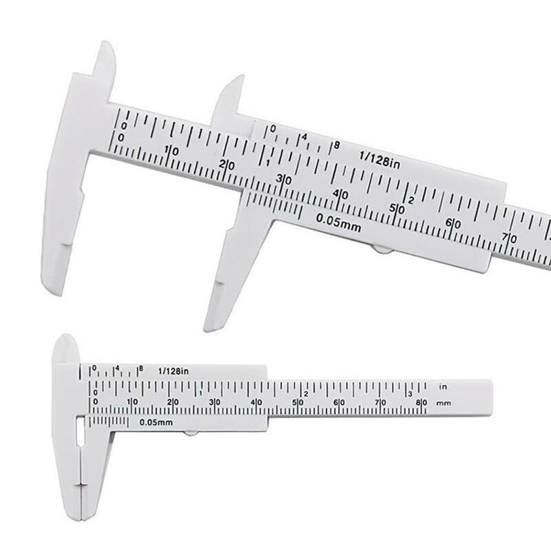 0-80mm calibro a corsoio doppia regola di plastica scala calibro micrometro strumenti di misurazione per lavori di ristrutturazione dell'installazione