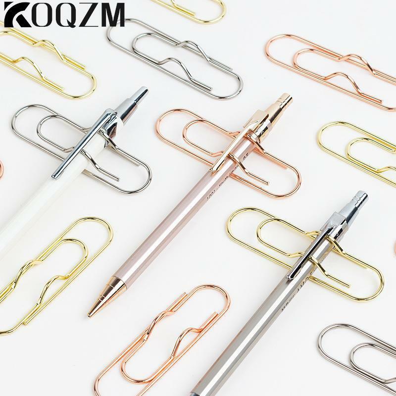 1PC Multi-Purpose Paper Clips Paper Fix Clips Pen Holder Clips Notebook Pen Holder Book Pin For Notebook Journal Document Clips