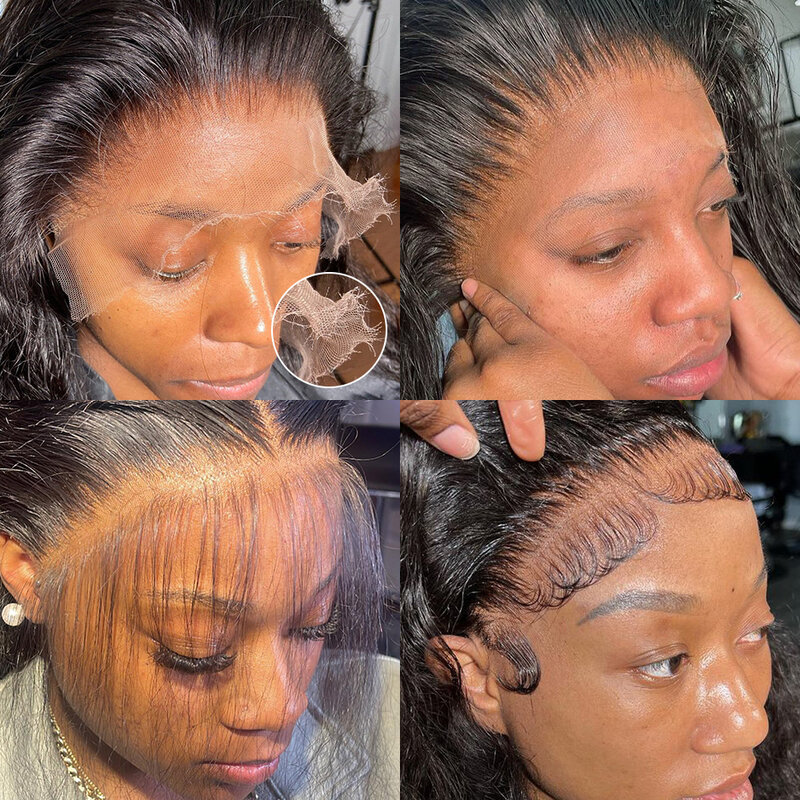 Peluca de cabello humano ondulado para mujer, postizo de encaje Frontal transparente HD, 30, 40 pulgadas, 13x6, 13x4, 250 de densidad, Remy, 360