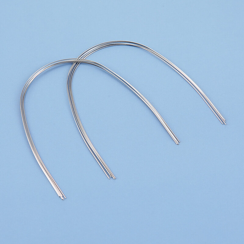 AZDENT-cables de arco de ortodoncia Dental, aleación de Niti súper elástica, forma redonda, forma ovoide, 10 piezas por paquete, 5 paquetes