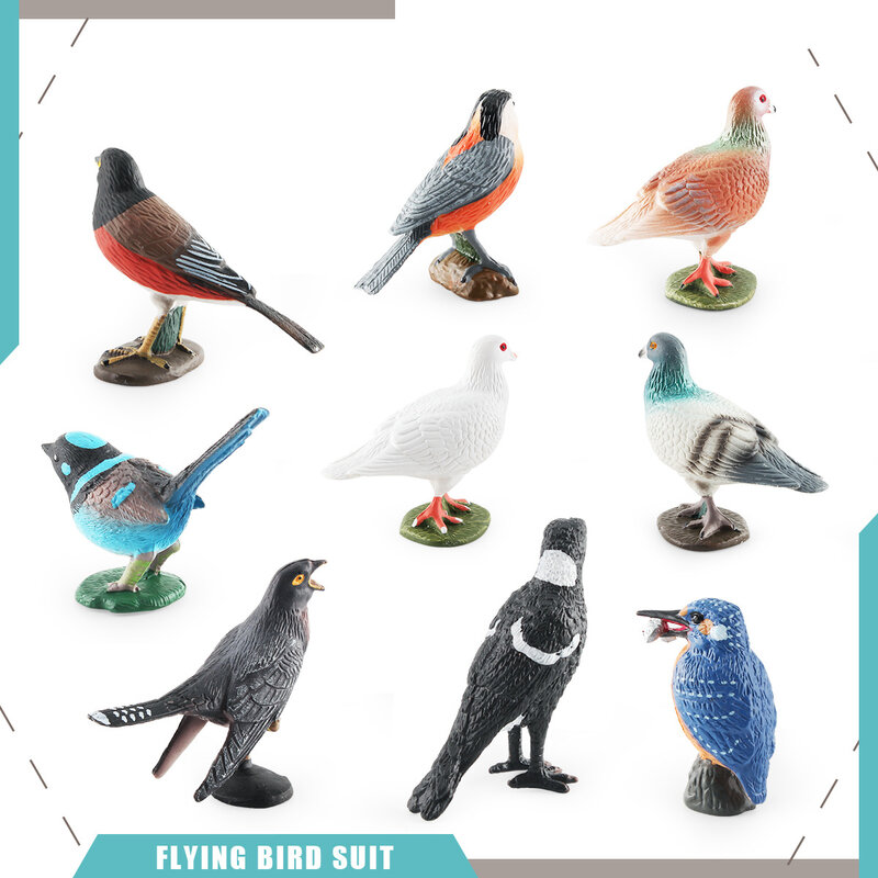 크리에이티브 시뮬레이션 물총새 까치 비둘기 뻐꾸기 블루 렌 워블러, 레드 배가 타이트마우스 새 품질 동물 모델 장식 장난감
