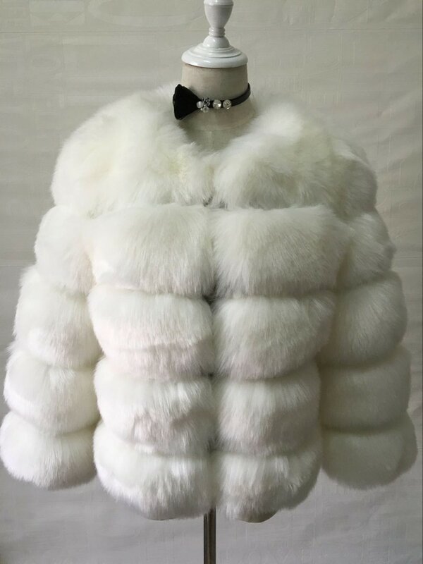 VOLALO Women Coats Autumn Winter New Fashion Pink Faux Fur Coat Elegant Thick Warm Outerwear Fake Fur Woman Jackets