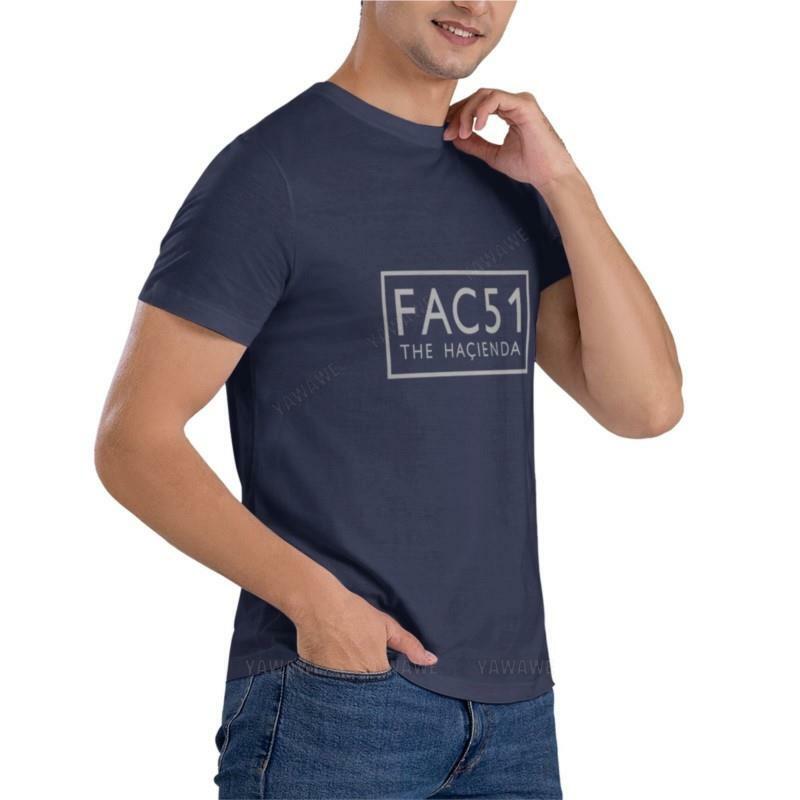 T-shirt czarny mężczyzna bawełniane topy FAC51 Hacienda Essential t-shirt szybkoschnąca koszula chłopięce t-shirty dla mężczyzn