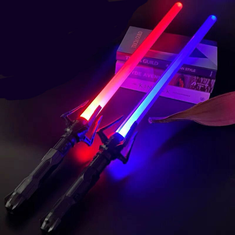 Mainan Pedang Laser Pedang Cahaya Bintang Batang Neon Bercahaya Batang Laser Mainan Pedang Anak-anak Hadiah Perang Mainan Luar Ruangan Dapat Diukur
