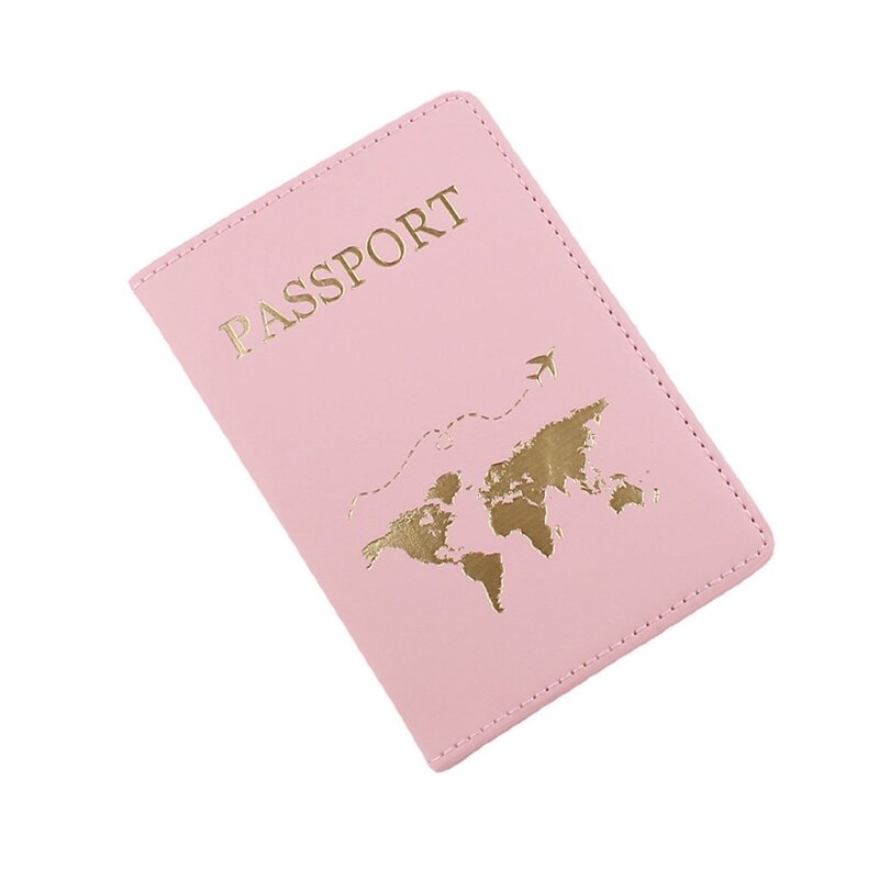 Moda Donna Uomo Copertina per passaporto Pu Pelle Mappa Stile ID da viaggio Carta di credito Porta passaporto Pacchetto Borsa