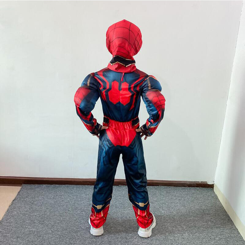 Marvel Superhelden Spider Mann Captain America Iron Man Thor Hulk Cosplay Kostüm Muscle Body Overall für Kinder Halloween-Party