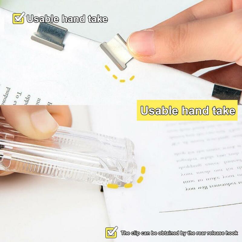 Office Supplies  Excellent Document File Fixing Binding Clips Pusher Mini Latest Stapler Simple Installation   for School
