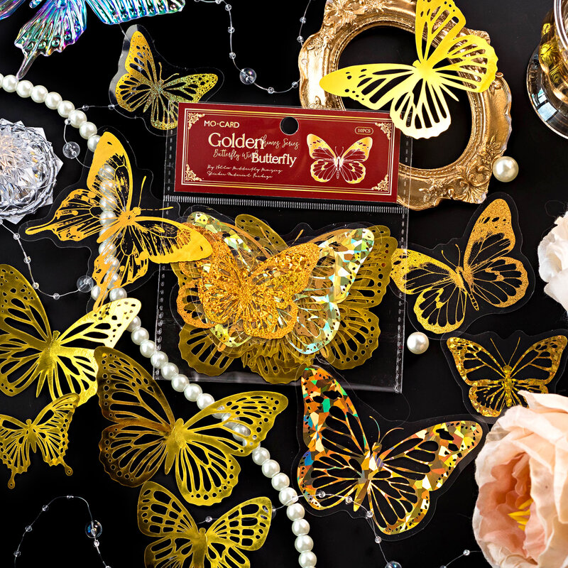 8 Pak/LOT stiker dekorasi album foto penanda seri lonceng angin kupu-kupu