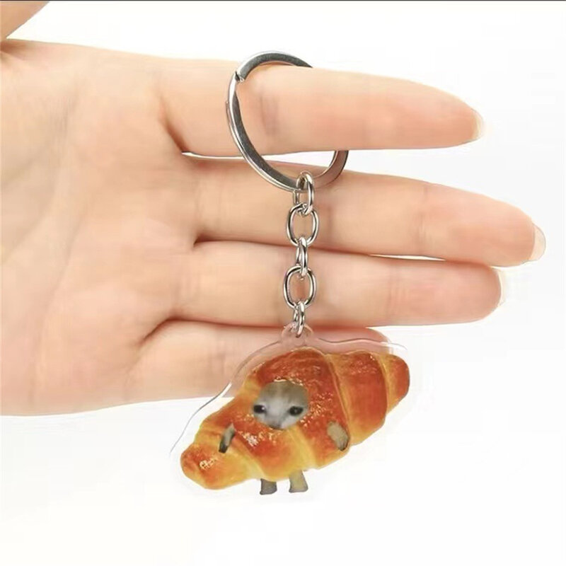JOMaxwell-Porte-clés pendentif chat Happy Gels, drôles, lanière en résine, petit lien, accessoires de sac cadeau étudiant, 2023