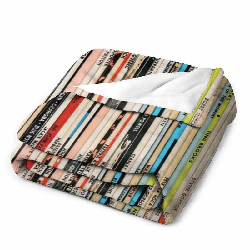 Blue Note Vinyl Collection Throw Blanket For Sofa Thin Heavy Blanket Thin Blanket Summer Blanket