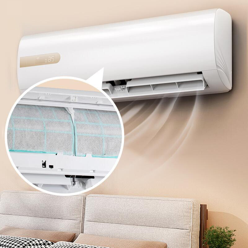 10Pcs Air Conditioning Filters Wind Outlet Cover Self-Adhesion Cuttable Air Conditioner Purifying Filter Net 40X35cm