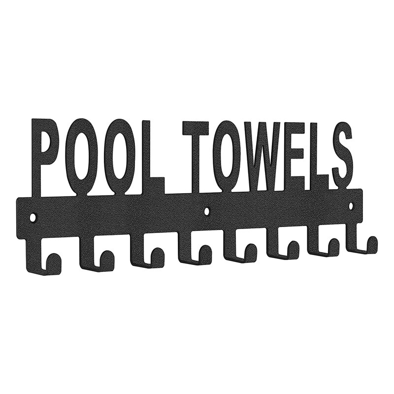 HOT-Pool Towel Rack Outdoor Wall Mount Towel Holder Towel Hooks For Bathroom Towel Hanger For Pool Area, Bathrobe Towel