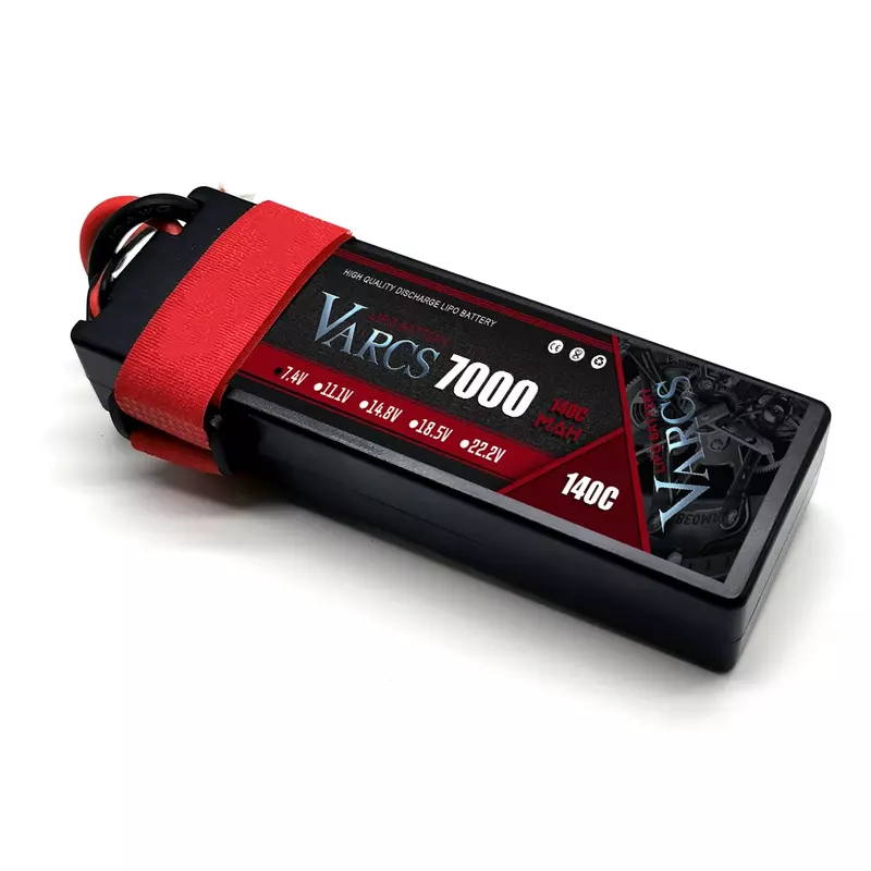 Bateria VARCS-Lipo com Plug Hardcase, 2S, 3S, 4S, 7500mAh, 130C, XT60, EC5, TRX, T, DEANS, XT90, XT150, 1/8 Buggy, RC Carro, Barco, Avião