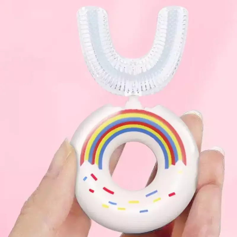 Donut Escova de dentes manual para crianças Escova de dentes elétrica Escova de dentes ultrassônica automática Presente 360 graus