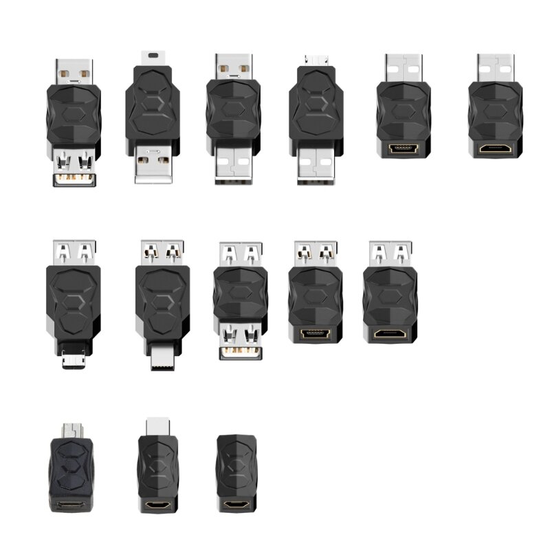 CPDD Adattatore mini USB da USB a micro USB Convertitore bidirezionale Supporto per ricarica Sincronizzazione dati Adattatore