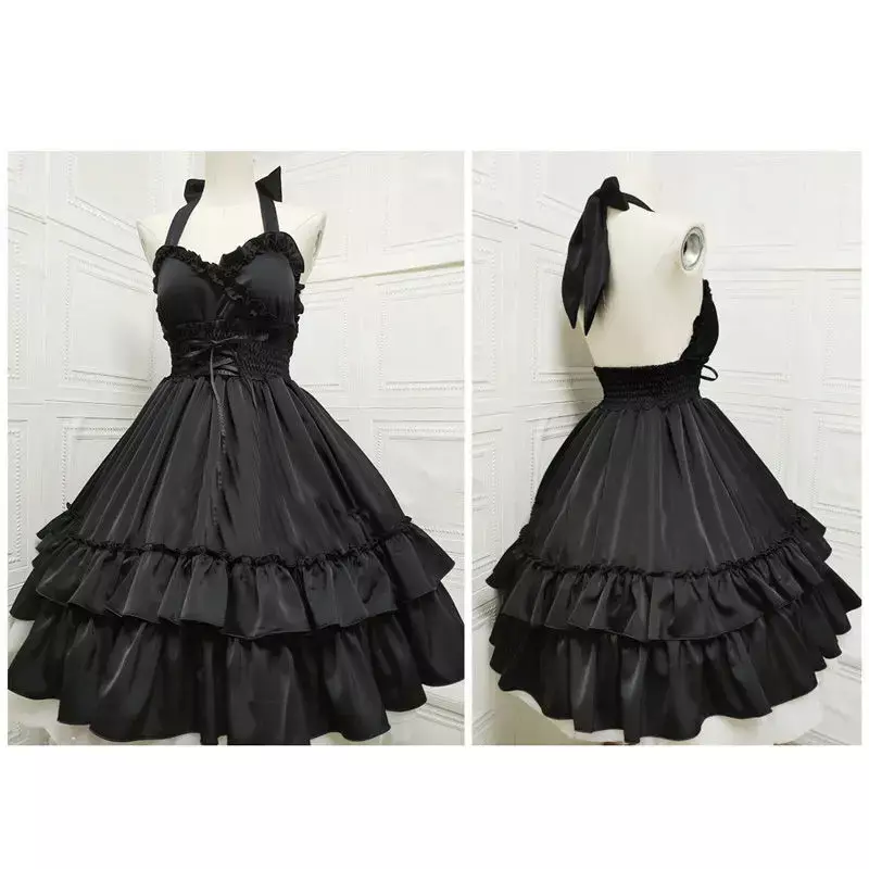 Jupe à bretelles classique et élégante, robe Lolita, jupe de soeur douce rétro, jupe à bretelles JSK, robe sexy tendance ins, Y2K