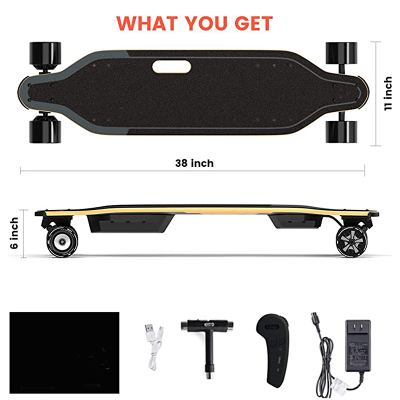 Groothandel Snelste Elektrische Skateboards Diy Best Evolueren Voortstuwen 4wd Goedkope Elektrische Longboard Exway Caroma Elektrische Skateboard Kit