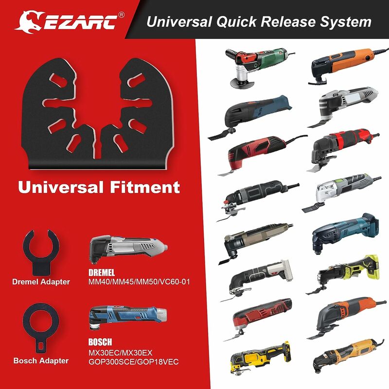EZARC-Lâmina de faca de gancho multi ferramenta oscilante, Lâminas de serra multitool para cortar materiais macios, telhas, tapete de PVC, 3pcs