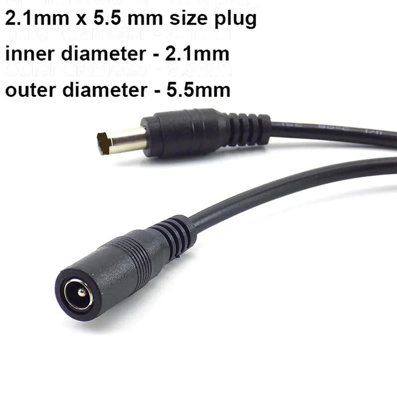 Удлинительный кабель питания постоянного тока 12 В, 5,5*2,1 мм, Удлинительный провод 5 м для камеры видеонаблюдения, роутера, сетевого видеорегистратора
