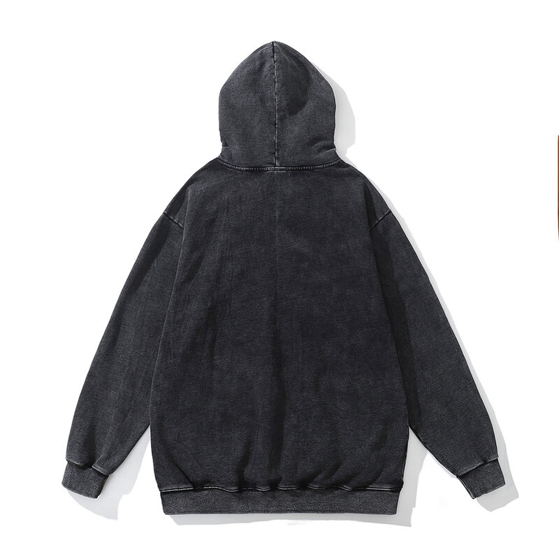2022 Hoodie Sweatshirt Men Streetwear Both Hands Graphic Hooded Pullover Cotton Harajuku Vintage Washed Hoodie Hip Hop Clothing