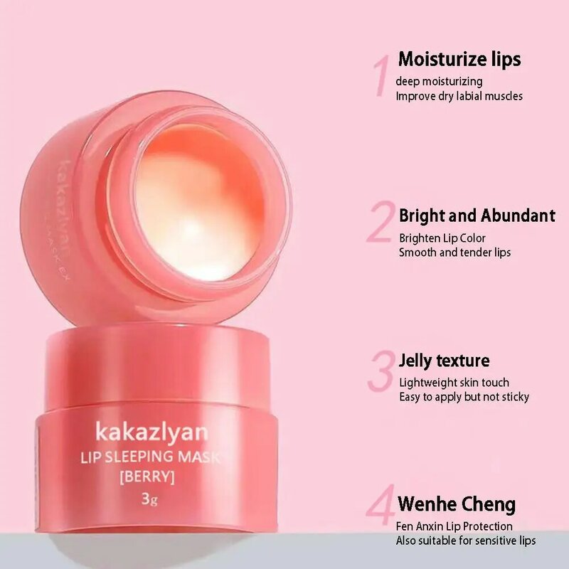 Moisturizing Lip Mask Night Sleep Maintenance Moisturizing Lip Gloss Bleach Cream Nourishing Lip Care Lip Balm