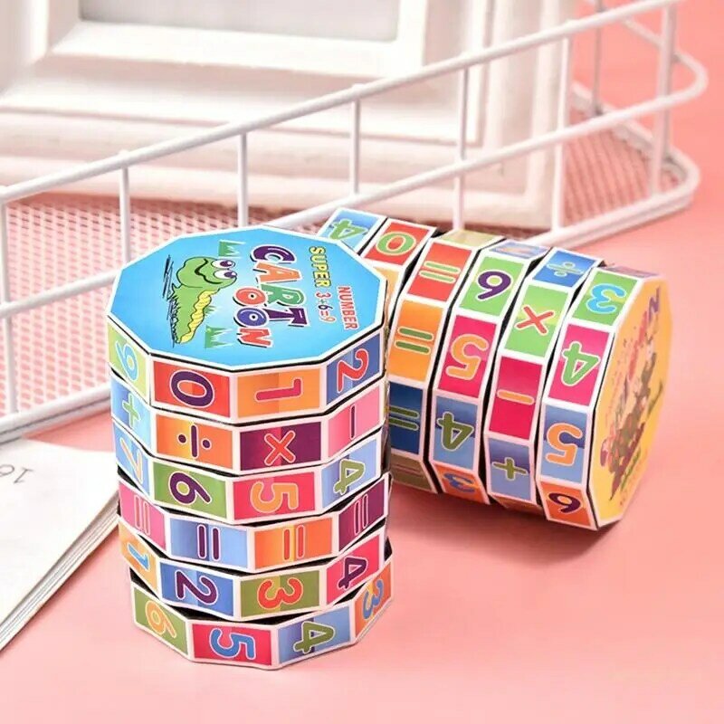 Y4UD Sensoryczna nauka matematyki Kolumna Puzzle Zabawka dla dzieci wieku 4 5 6 Rozwojowa gra mózgu