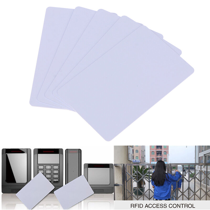 空白のNFCカード,1または5枚,スマートカード,s50 Mifare,13.56MHz,読み取りおよび書き込み,白