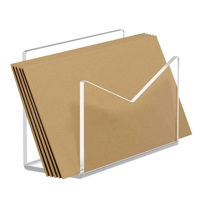 Mail Holder Notebook Invitation Envelope Holder Document Magazine Desk Letter Holder for Office Classroom Home School Countertop