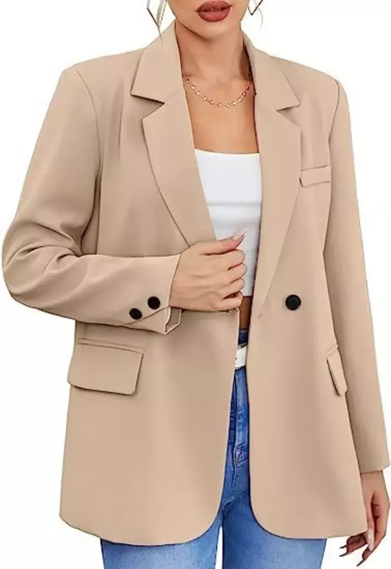 Traje pequeño de color liso europeo y americano para otoño e invierno, chaqueta ajustada con solapa, YBF51-3 de temperamento, OL, 2024