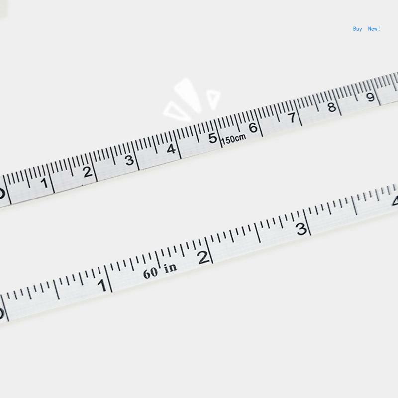 Pita Ukur 1.5 Meter dengan Tombol Pin Kunci Tarik Penggaris Skala Ganda Dapat Ditarik untuk Jahit Penurun Berat Badan Pinggang