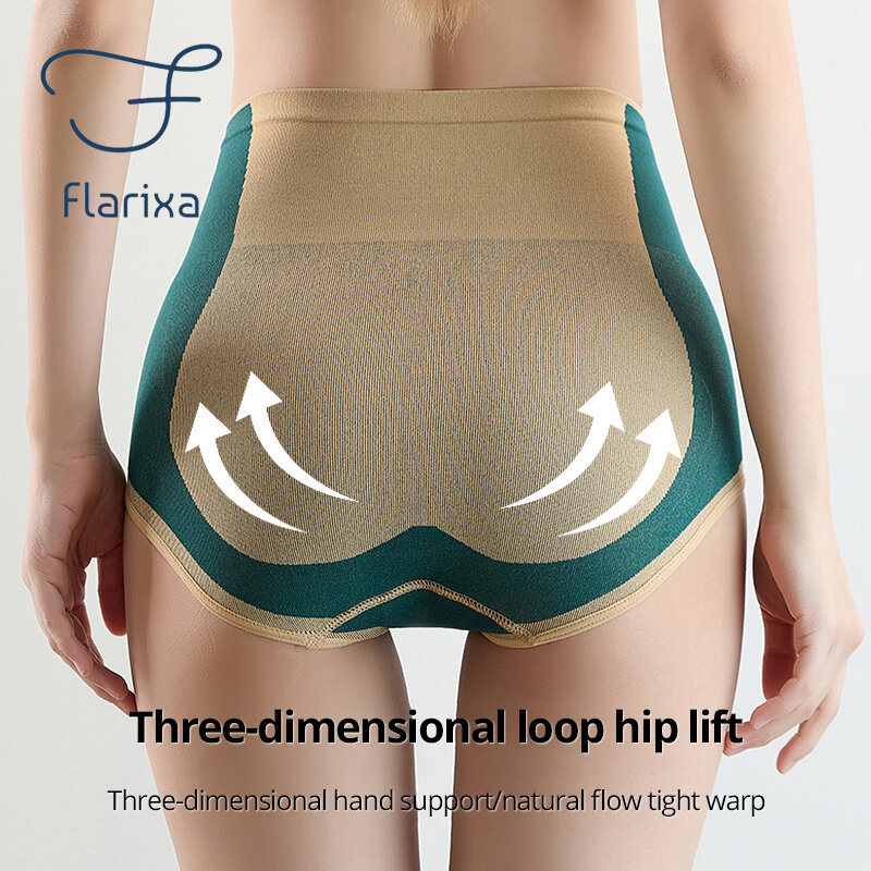 Flarixa سراويل داخلية للنساء ، سراويل داخلية عالية الخصر ، سراويل مسطحة لخفض البطن ، رفع الورك ، البطن التحكم في الملابس الداخلية ، سراويل داخلية ، جديد