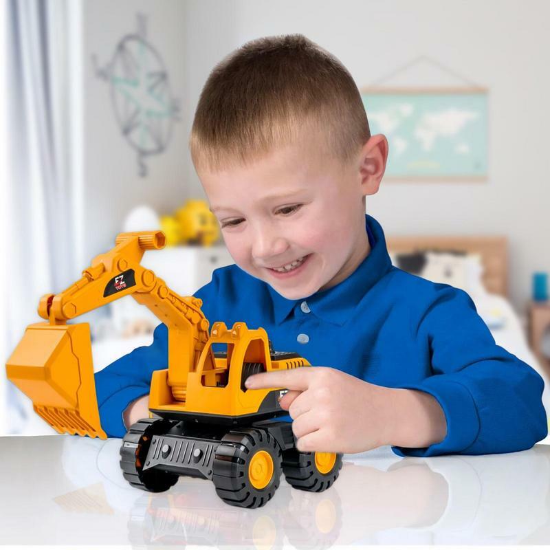 Excavadora de inercia para niños, juguete de conducción, flotas de construcción, Educación Temprana, vehículos de construcción, Juguetes