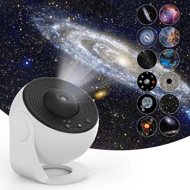 12 Scheiben Galaxie Nachtlicht Planetarium Stern Projektor HD Bild projektion LED Tisch lampe für zu Hause Schlafzimmer Kinderzimmer Dekor