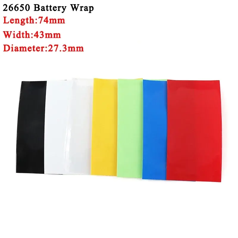 Pelindung lengan baterai PVC, 20 ~ 300 buah PVC Heat Shrink Tube 18650/21700/26650 Lipo bungkus baterai pra-potong Film terisolasi penutup Lipo