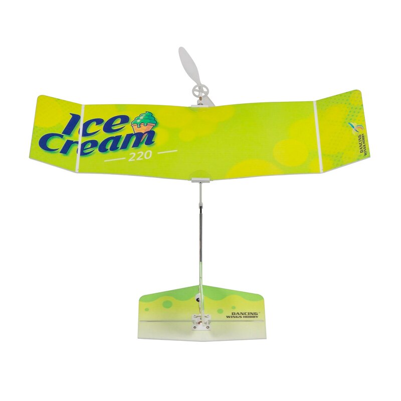 Mini avión ultraligero de ala fija para niños, juguete de modelo de avión de 220mm Wingspan Ice Cream V2 3CH RC, novedad