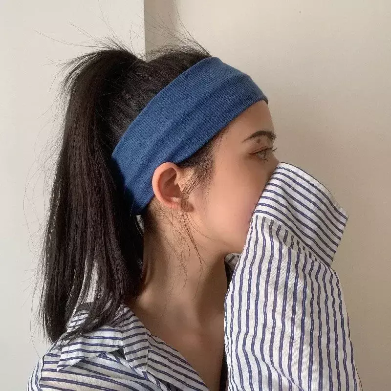 Al Stirnband Frauen Sport Kopftuch Yoga gestrickt Stirnband weibliche Yoga Stirnband mit Faden Baumwolle saugfähig atmungsaktiv