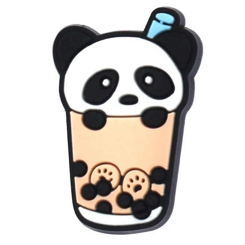 Bottiglie di tè al latte in PVC serie fox dog bear panda fibbia per scarpe charms accessori decorazioni per sandali sneaker clog regalo fai da te drop